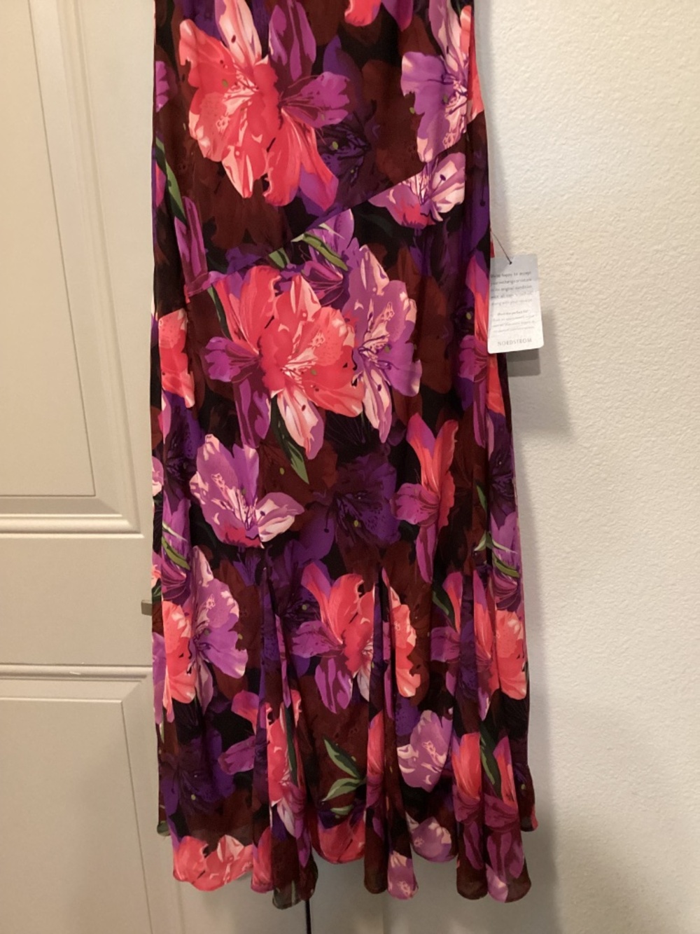 Lulus Sipping Sangria Floral Cocktail Midi Dress, size L - Picture 6 of 12
